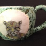 Tabby cat cup.