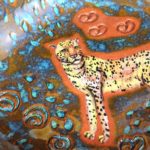 Leopard bowl. Detail.